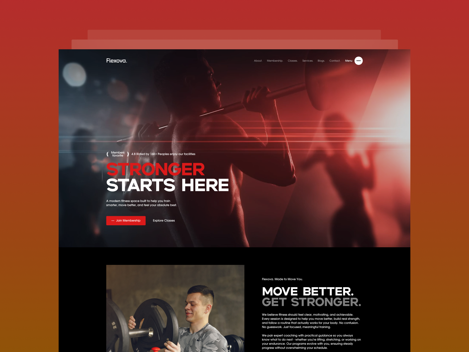 Flexova — Fitness & Gym Webflow Template
